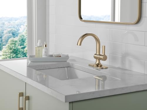 Gold Single Handle Bathroom Faucet - 1.2 GPM Flow Rate